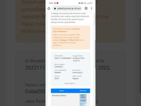 Tutorial Daftar Ulang SNMPN POLSUB Tahap 1