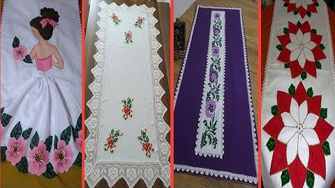 Table Runners Design Collection/Embroidered Table Runner pattern ideas/Table Cover Design