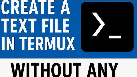 Create a Text File in Termux Without Any Editor or IDE | Linux Terminal Basics