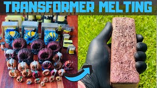 Big Copper Bar From Transformers , Inductors &  Inductors - ASMR Metal Melting - Trash To Treasure