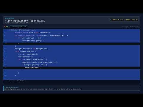 [Coding] Alien Dictionary Topological — Java DSA Prep