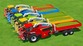 CUT SUNFLOWERS AND MAKE CHAFF WITH KRONE FORAGE HARVESTERS AND MASSEY FERGUSON TRACTORS - FS 22
