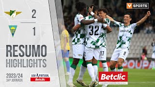 Resumo: Moreirense 2-1 Estoril (Liga 23/24 #34)