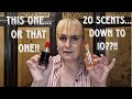 This one or that one!! 20 Scents down to 10??!! #thefragrantician #perfume #fragranceobsessed