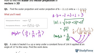 📚 Find the scalar and vector projection of vectors in 3D (Part 1)