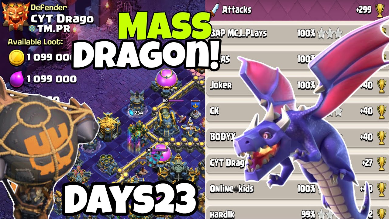 RC Walk Mass Dragon Strategy! | TH17 Ranked Mode Strategy! Clash of clans