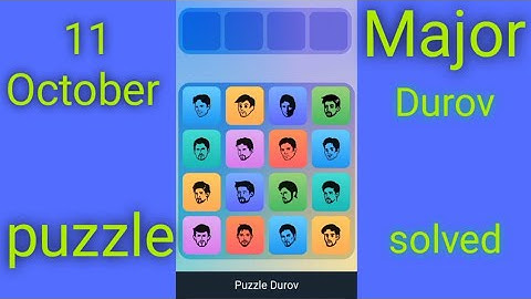 11 October Major puzzle Durov solved today|Major daily combo card 11 October Major puzzle Durov