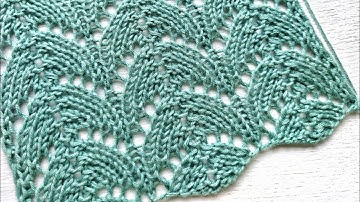 Симпатичный простой узор для вязания ажурных изделий