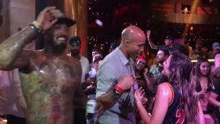 NBA 2016 - JR Smith celebrating the win - Cleveland - dab - hot girl