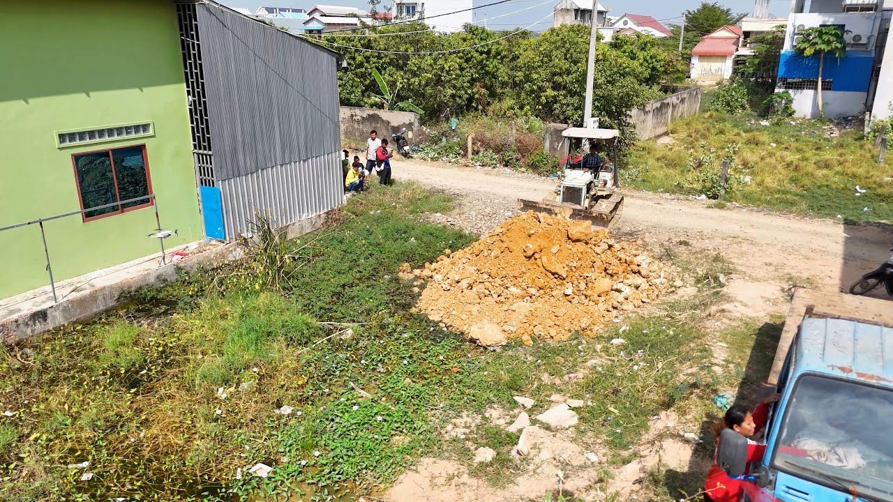 Nice Action New Starting Project Incredible Bulldozers push the dirt and soil by Skill Driver young