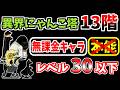 【にゃんこ大戦争】異界にゃんこ塔13階を本能なし低レベル無課金キャラで攻略！【The Battle Cats】