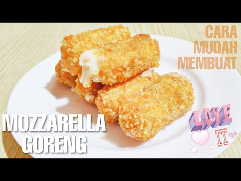 mozzarella stick hanya dengan 3 bahan bahan2: -mozzarella - tepung terigu - 1 butir telur - tepung r. 