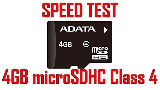 Speed test ADATA 4GB microSDHC Class 4 Memory Card with Adaptor Ep.067