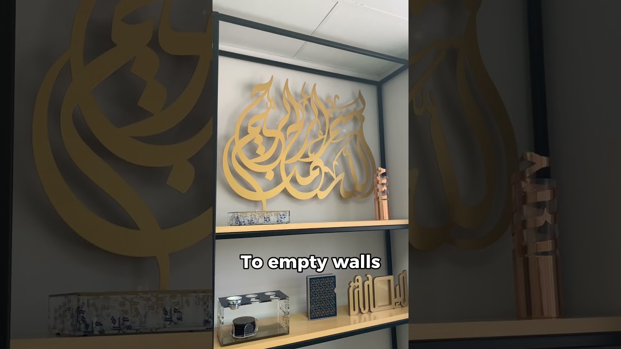 Don't Be Boring: Add Arabic Calligraphy Art to Empty Walls #Shorts