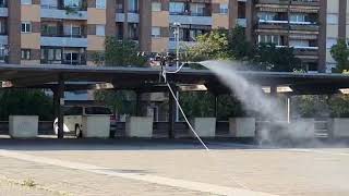 Drones para desinfectar las calles de Córdoba