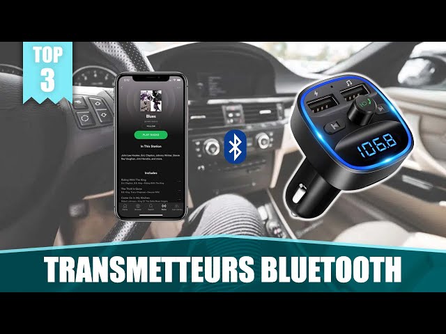 TD® Transmetteur FM bluetooth voiture, chargeur allume cigare usb