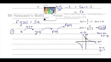 CAIE, 9709/11/O/N/16, Pure Maths, Paper 11, Q8 Functions, Composite, Inverse, Domain, Range