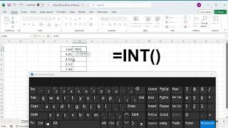 How to round a number down to the nearest integer with INT function in Excel