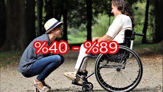 %40 - %89 Arası Engelli Raporu Olanların Hakları