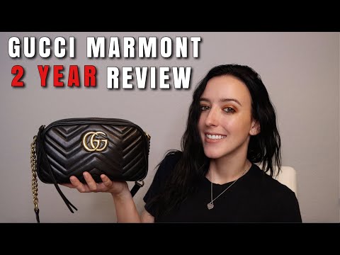GUCCI MARMONT BAG SMALL 1 YEAR REVIEW // What fits, Pros & Cons