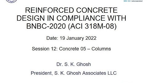 S-12_Concrete 05- Columns Design (Flexure & Shear)/January 19, 2022