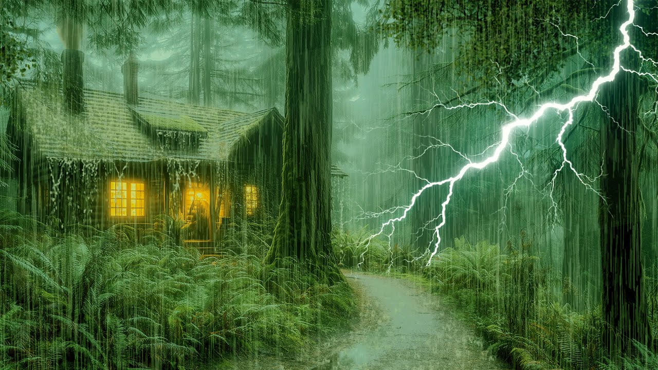 HEAVY RAIN AND THUNDER SOUNDS - DEEP SLEEP | Thunderstorm for Sleeping ...