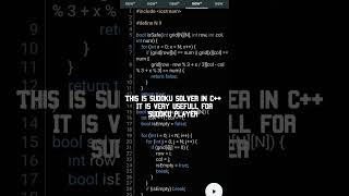 Sudoku solver in c++ #programmingtutorial