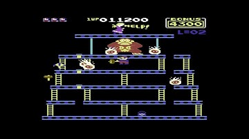 Donkey Kong (Commodore 64) (Atarisoft) Difficulty 2 Longplay