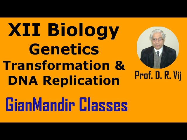 XII Biology | Genetics | Transformation & DNA Replication by Inderpal Sir