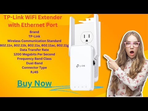 Best WiFi Extender, TP-Link WiFi Extender with Ethernet Port, 1.2Gbps signal booster, Dual Band 5GHz