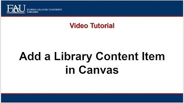 Add a Library Content Item to Canvas