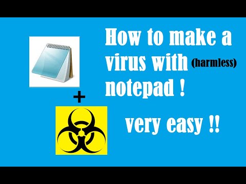 How to create a Virus With  notepad !!  SO EASY !!