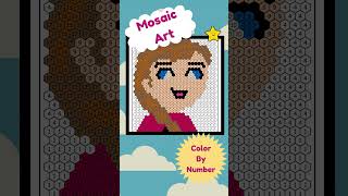 Color by Number Mosaic Art Inspired Coloring Pages