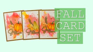 Another Autumn Card Set with Pumpkins || Summer Quarter Designs