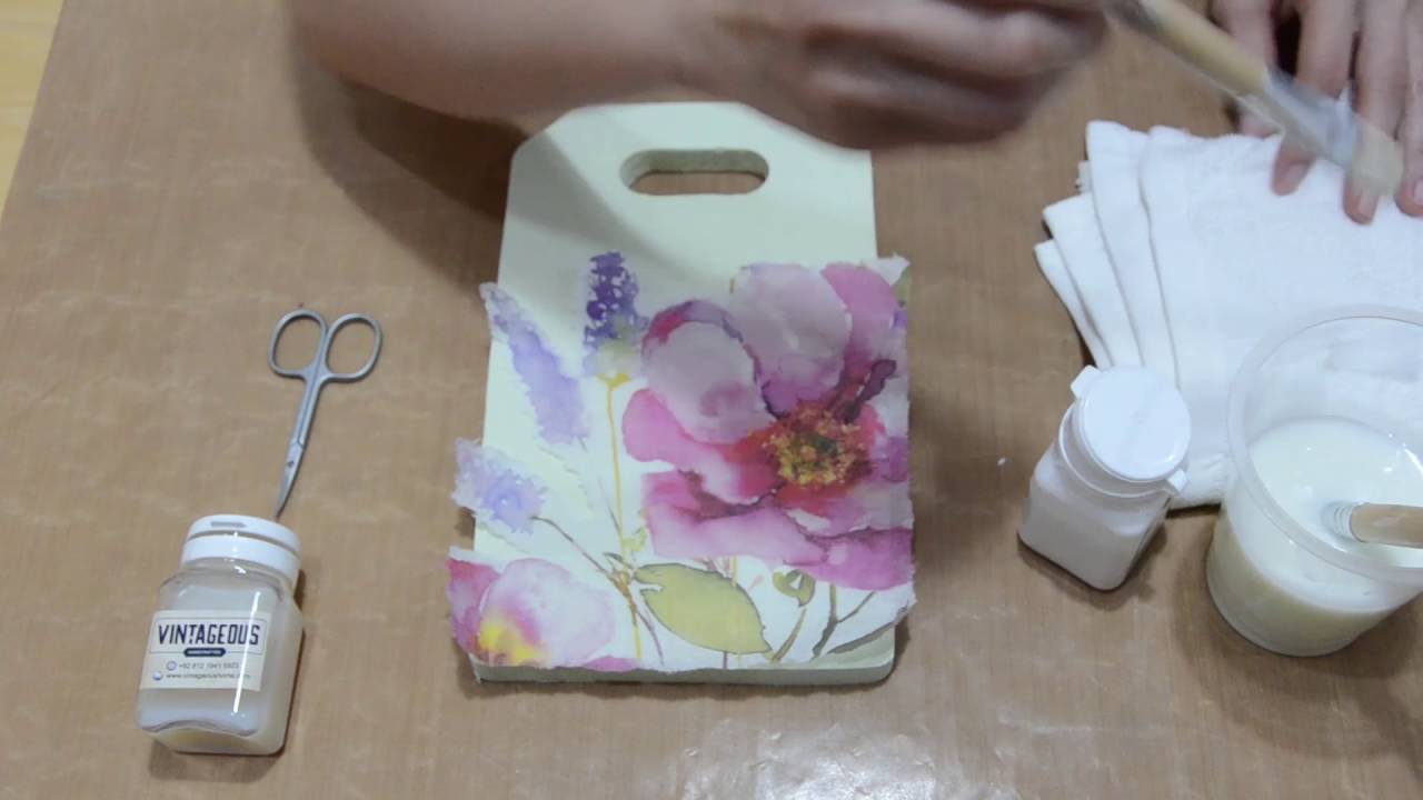 Tutorial basic decoupage di media kayu  talenan YouTube