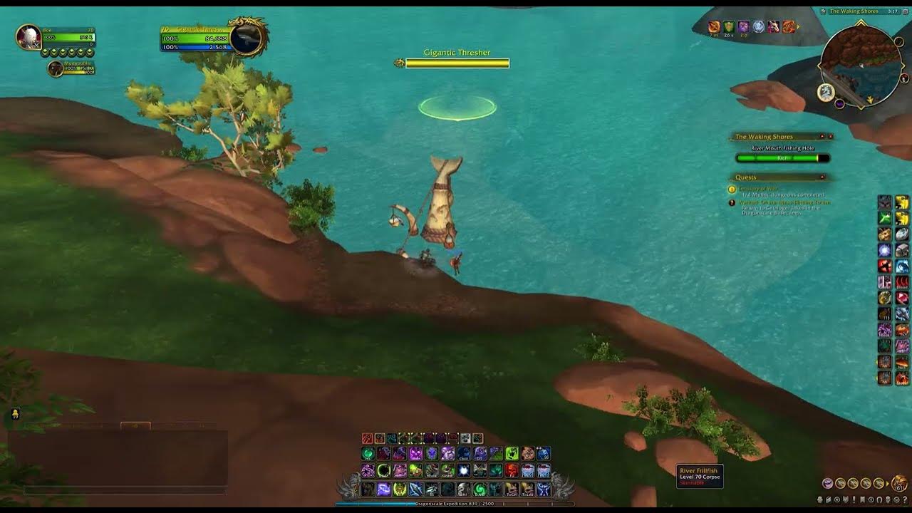 Large Lunker Sighting Location @ The Waking Shores, WoW Dragonflight 