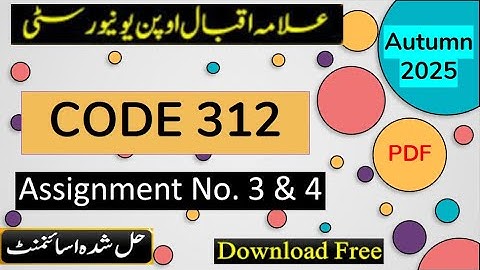 ⏩ AIOU Code 312 Solved Assignment No.3 & 4 Autumn 2025 || Subject: Education || Level: FA/ I Com