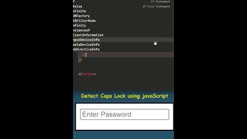 Detect Caps Lock Using #JavaScript #javascriptengineer #short #shorts #shortsfeed #shortvideo