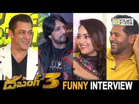 Dabangg 3 Movie Team Funny Interview || Salman Khan, Sonakshi Sinha, Kiccha Sudeep, Prabhu Deva