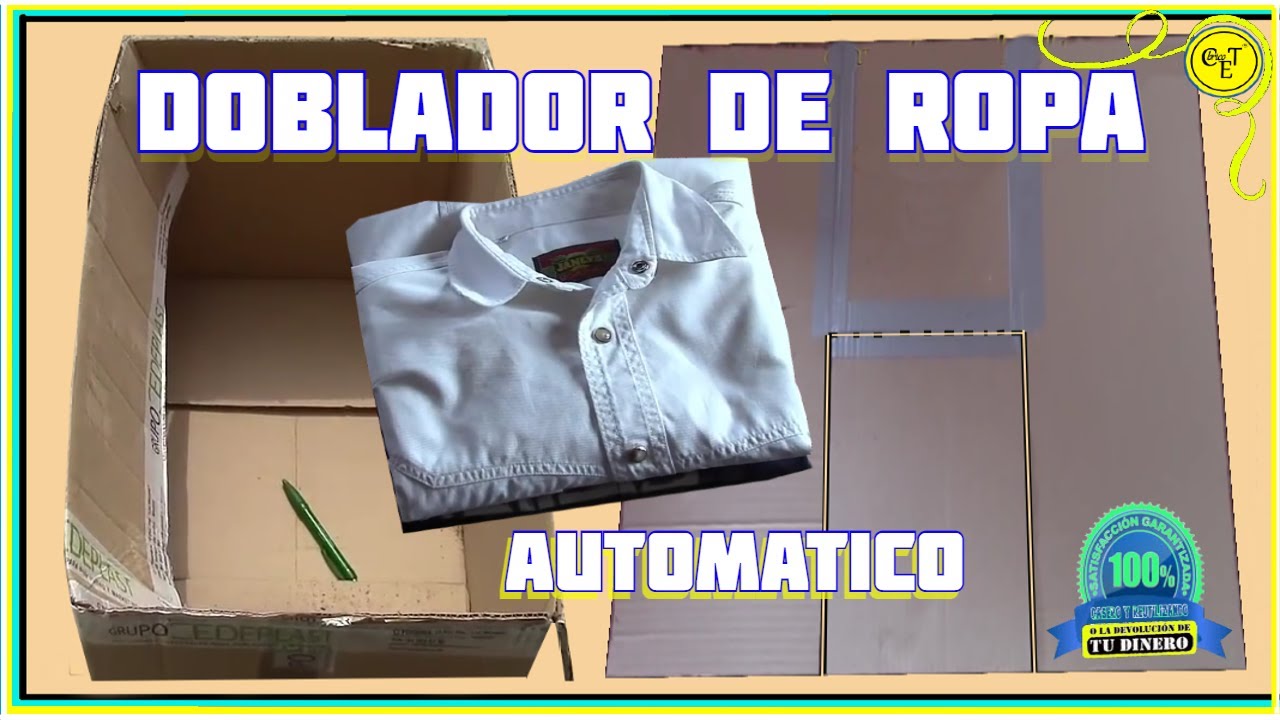 DOBLADOR DE ROPA CASERO (reutilizando cartón) - YouTube