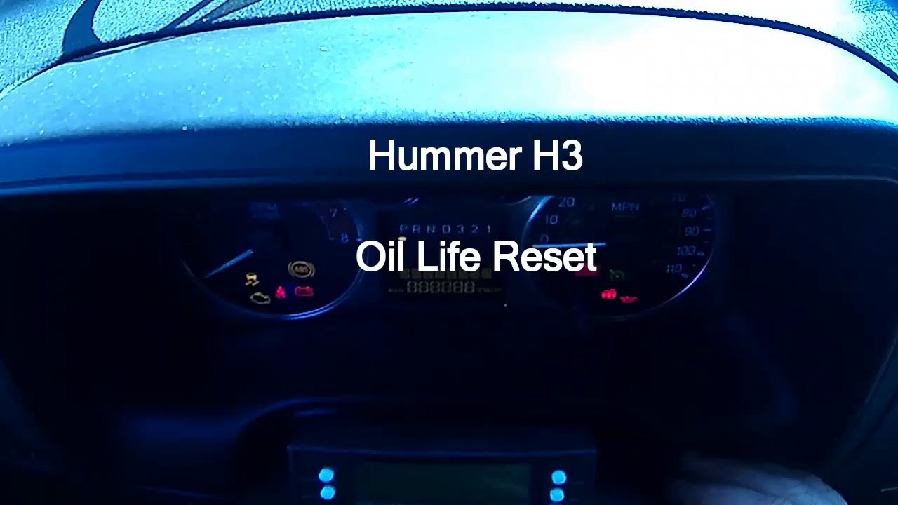 07 h3 oil reset