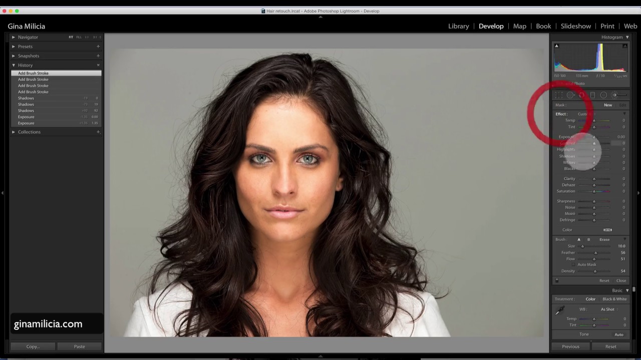 How To Retouch Hair In Lightroom