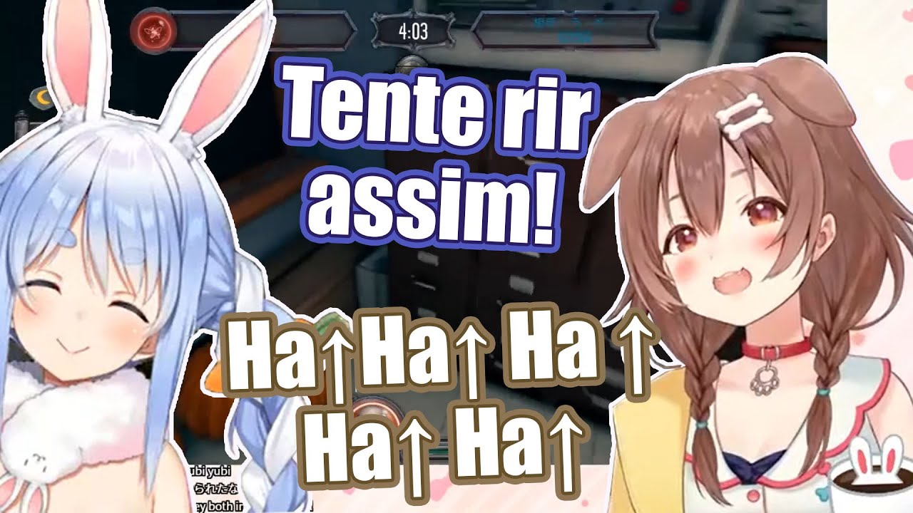 Korone tenta imitar a risada da Pekora | Legendado PT/BR