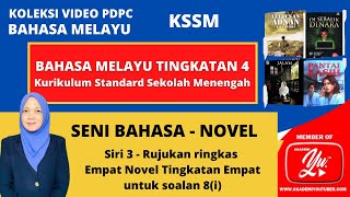 Rujukan ringkas Novel Tingkatan 4 KSSM untuk Soalan Novel 8(i) - Bahasa Melayu KSSM Menengah Atas.