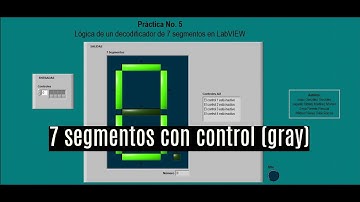 Lógica de un decodificador de 7 segmentos en LabVIEW (Control Gray)