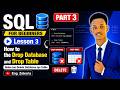 SQL Course Lesson 3 | How to Drop Database and Drop Table | Sidee loo Delete Database iyo Table