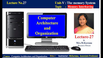 CAO-Class-27 Memory Interleaving