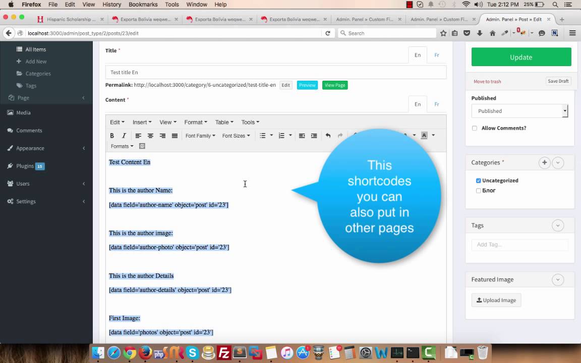 custom fields - YouTube
