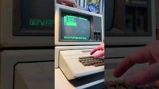 Playing Snack Attack on my vintage Apple II Computer