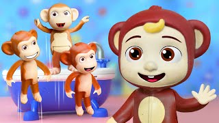 Five Little Monkeys Jumping On The Bed |  Play with CoComelon Toys & Nursery Rhymes & kids Songs